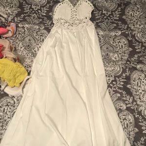White maxi sundress